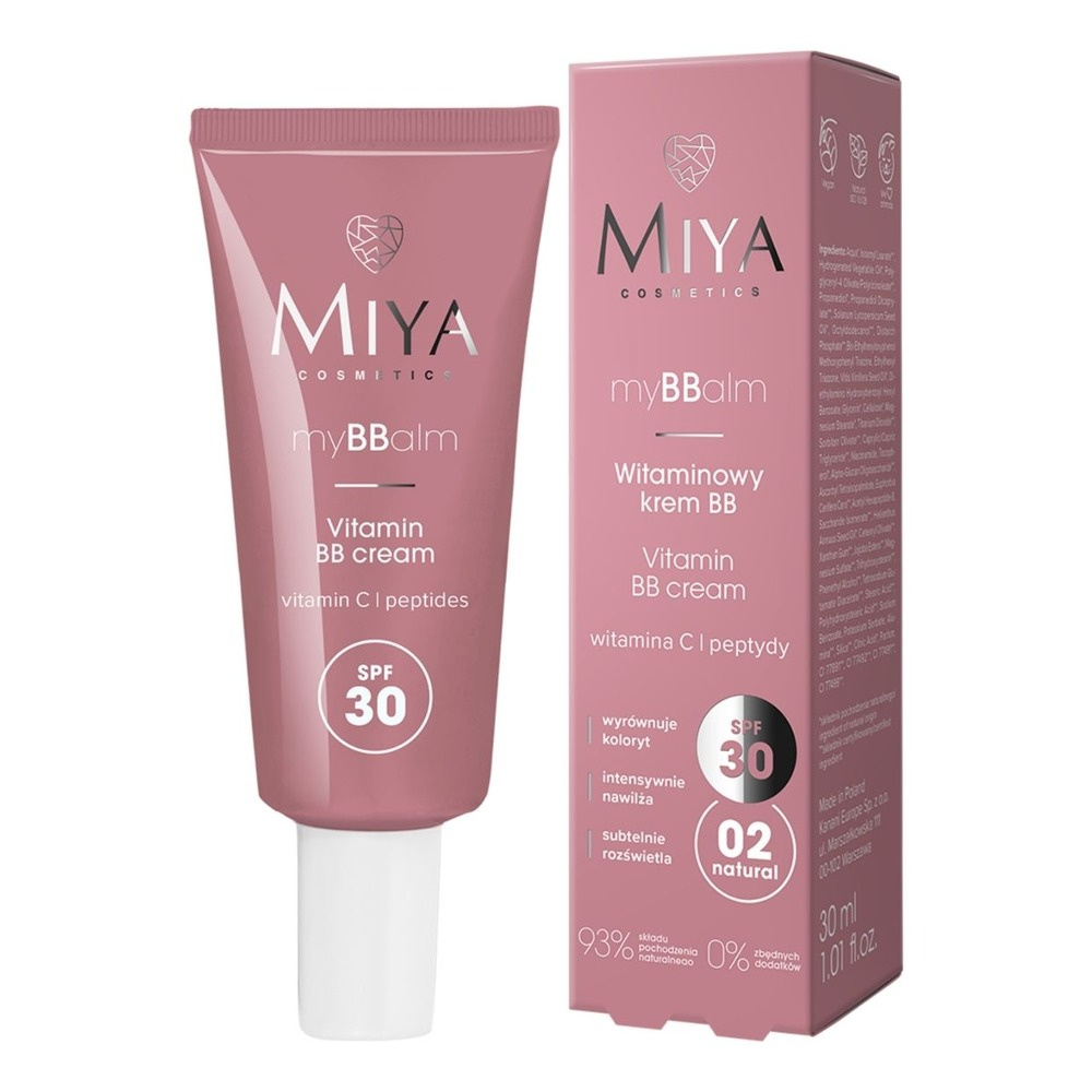 Miya myBBalm Vitamin BB Face Cream with SPF30 No. 02 natural 30ml