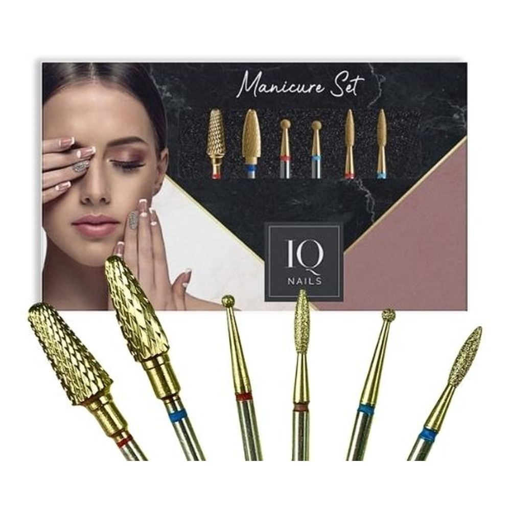 IQ Nails Gold Maxi Set Mani 17 for Gel and Cuticle Removal 6pcs