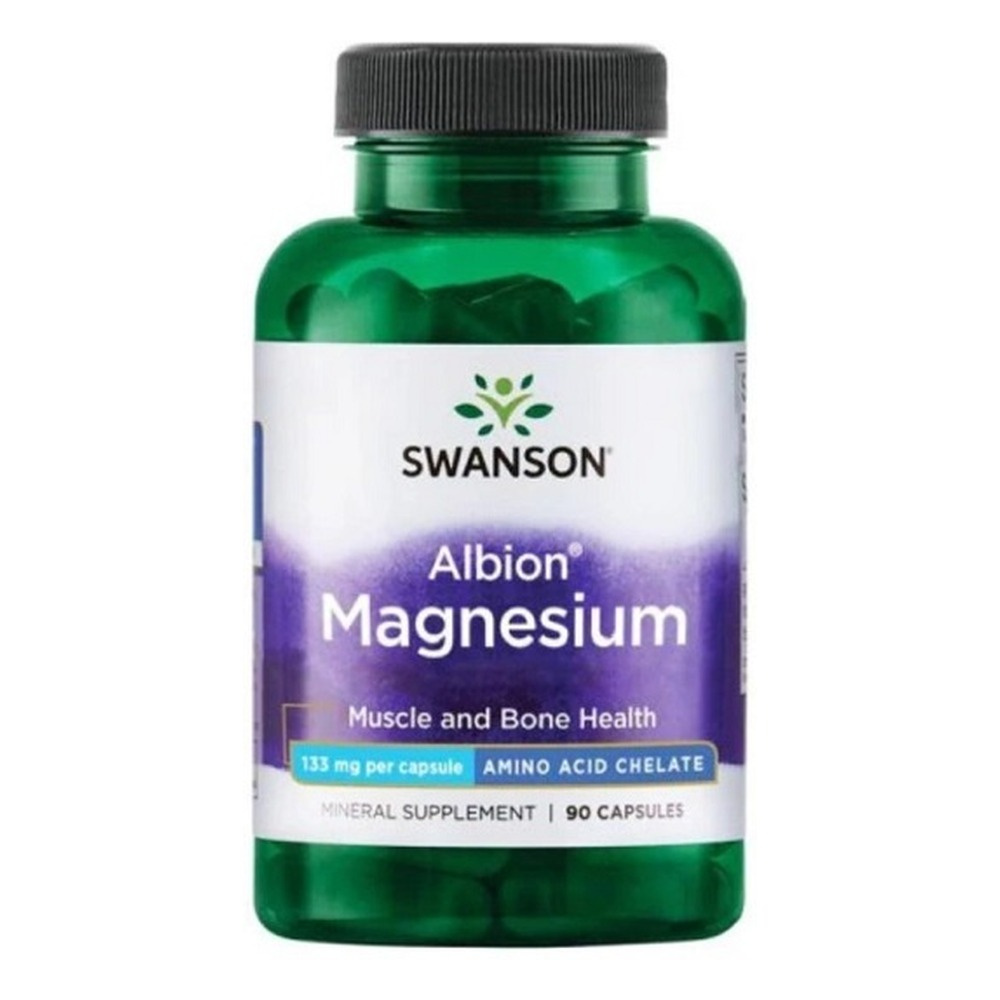 Swanson Albion Chelated Magnesium 133mg for Memory and Focus 90 Capsules