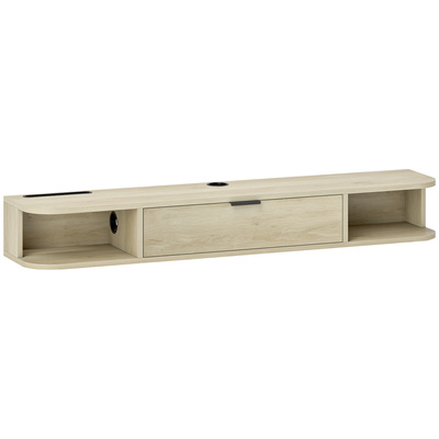HOMCOM 120 cm Floating TV Unit for TVs up to 50 Inch - Natural