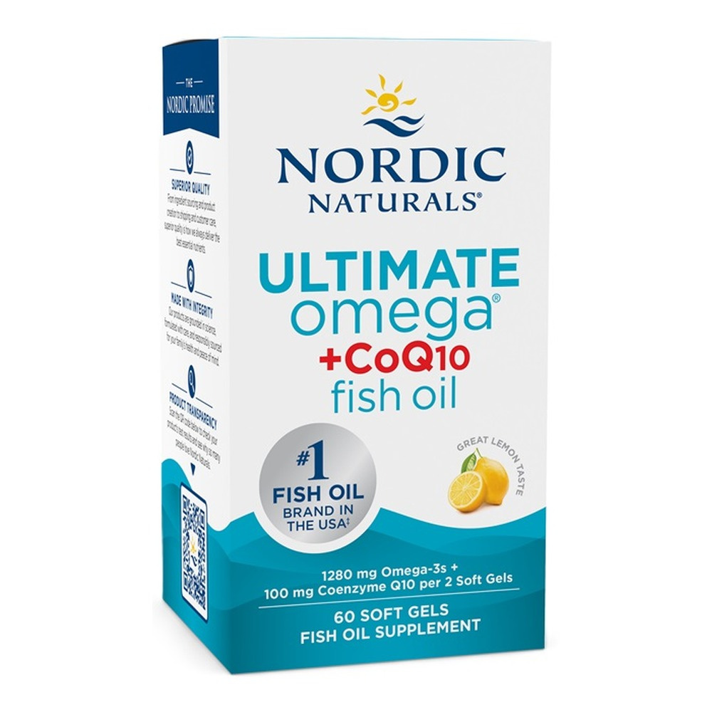 Nordic Naturals Ultimate Omega CoQ10 1280mg for Heart Support 60 Softgels