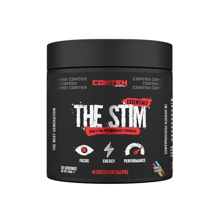 Conteh Sports The Stim Pre-Workout For Energy and Focus Tropical Flavour 255g