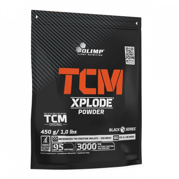 Olimp Nutrition TCM Xplode Powder Orange Creatine Malate for Muscle Mass and Endurance 450g
