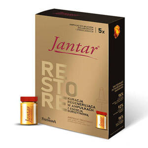 Jantar Treatment in Ampoules with Amber for Damaged Hair 5x5ml