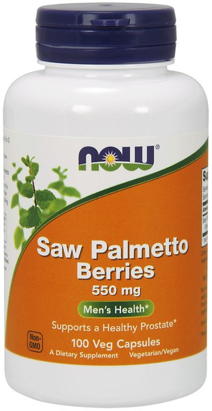 Now Foods Saw Palmetto Berries 550mg Saw Palmetto Supports Prostate Health 100 Vcapsules