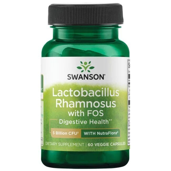 Swanson Lactobacillus Rhamnosus with FOS for Gut Support 60 Vcaps