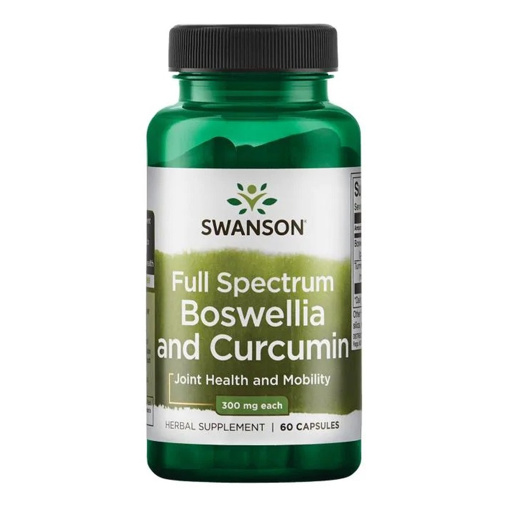 Swanson Boswellia and Curcumin 300mg for Joint Support 60 Capsules