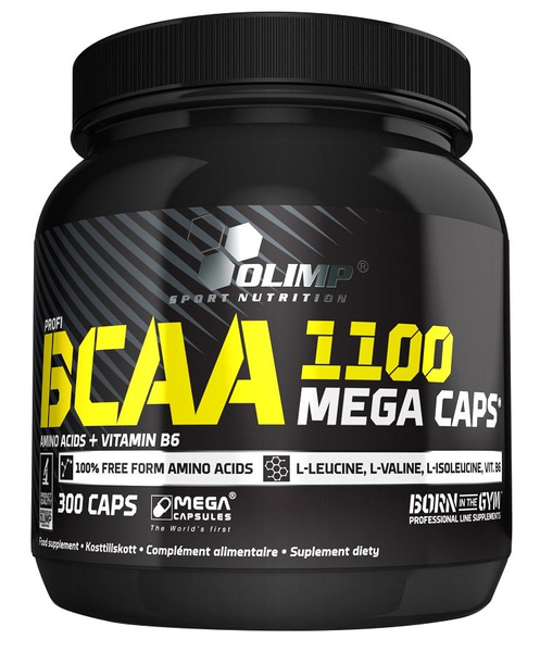 Olimp BCAA 1100 Mega Caps Amino Acids for Active People 300 Capsules