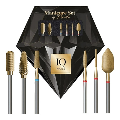 IQ Nails Quick & Easy Professional Nail Drill Bit Set Mani 27 5pcs