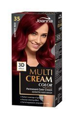 Joanna Multi Cream Permanent Intensive Hair Color Dye Care 35 Cherry Red 60x40x20g