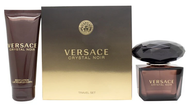 Versace Crystal Noir Gift Set 90ml EDP + 100ml Body Lotion Set for Women 1 Piece