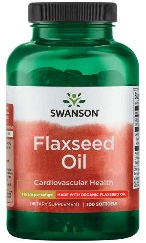 Swanson Flaxseed Oil 1000mg with Omega 3-6-9 100 Softgels