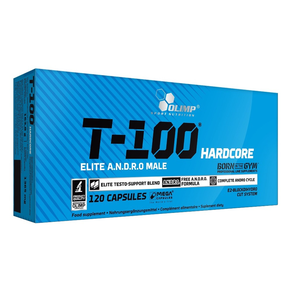 Olimp T-100 Hardcore Testosterone Booster for Men 120 Capsules