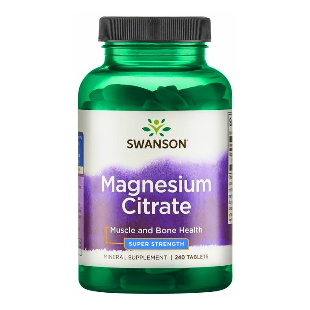Swanson Magnesium Citrate 225mg for Muscle and Bone Support 240 Tablets
