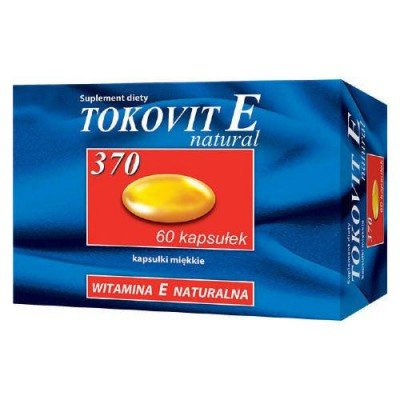 Tokovit E 370 Natural Diet Supplement with Vitamin E 60 Capsules