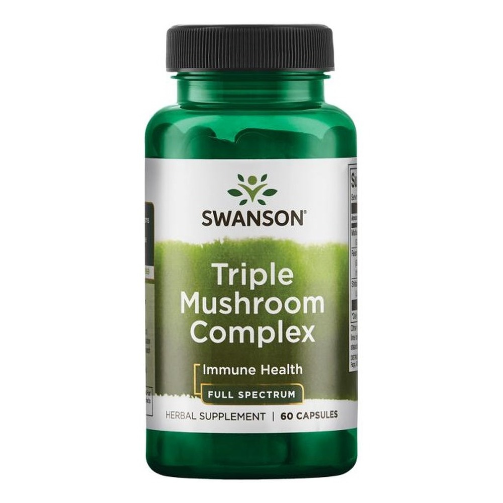 Swanson Triple Mushroom Complex for Immunity Support 60 Capsules