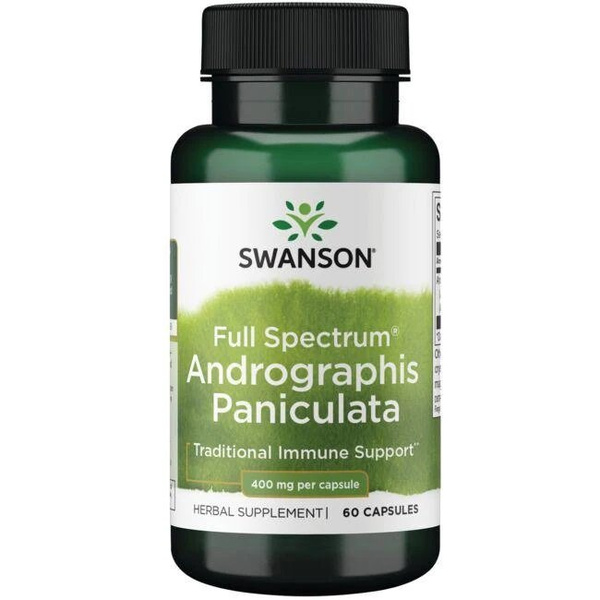 Swanson Andrographis Paniculata 400mg for Immunity Support 60 Capsules