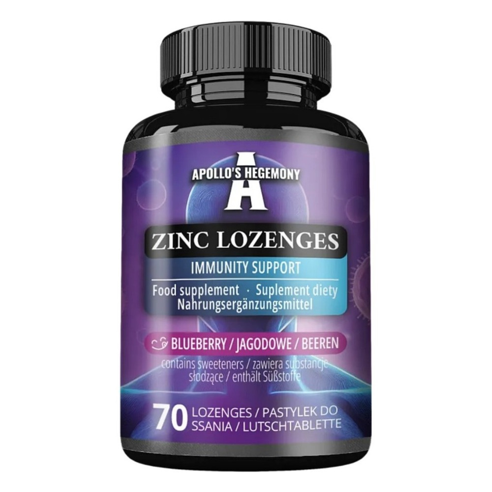 Apollo's Hegemony Zinc Lozenges, Blueberry - 70 lozenges