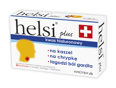 HELSI  Plus Hyaluronic acid, mango and passion fruit 30 tablets 