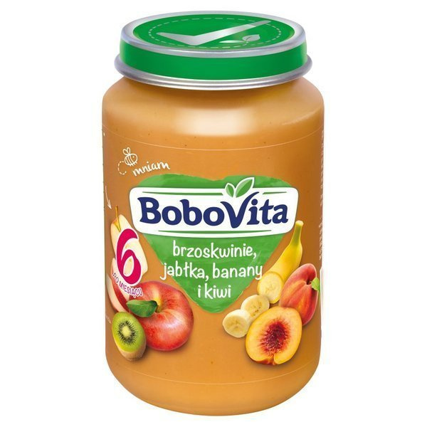 Bobovita Dessert Peaches Apples Bananas and Kiwi for Infants after 6th Month 190g