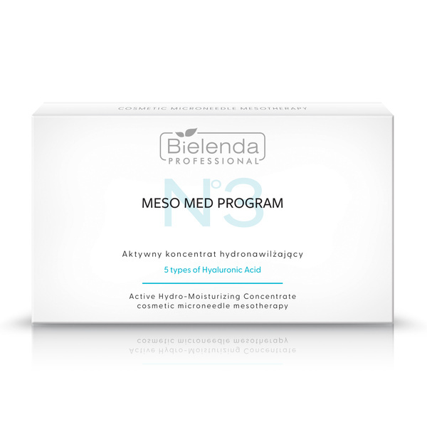 Bielenda Professional Meso Med Program Active Hydrating Concentrates with 5 Forms of Hyaluronic Acid 10x3ml