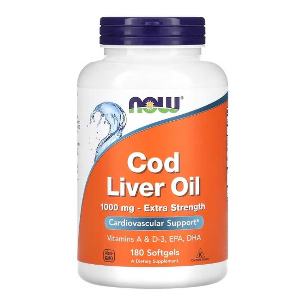 Cod Liver Oil, 1000mg Extra Strength - 180 softgels