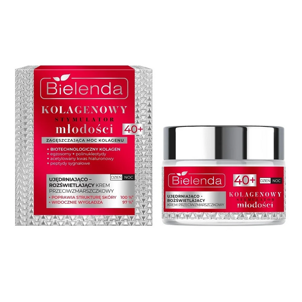 Bielenda Collagen Youth Stimulator Firming and Brightening Anti-Wrinkle Cream 40+ 50ml