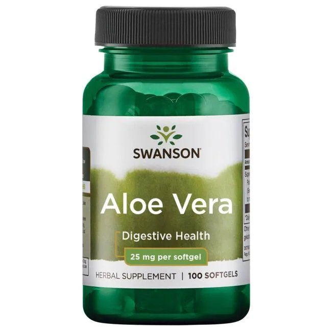 Swanson Aloe Vera 25mg for Immune & Digestive Support 100 Capsules