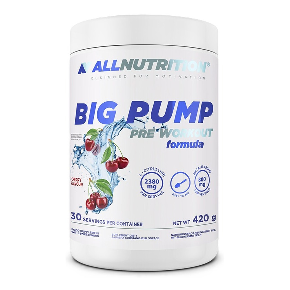 Allnutrition Big Pump Pre-workout Formula supporting training Cherry 420g
