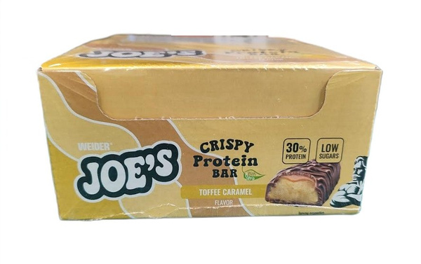 Weider Joe's Crispy Protein Bar, Toffee Caramel - 12 x 50g