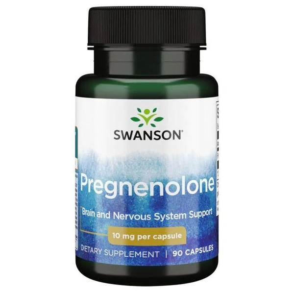 Swanson Pregnenolone 10mg for Hormonal Support and Vitality 90 Capsules
