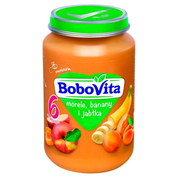 BoboVita Dessert with Apricots Bananas and Apples for Babies after 6th Month 190g