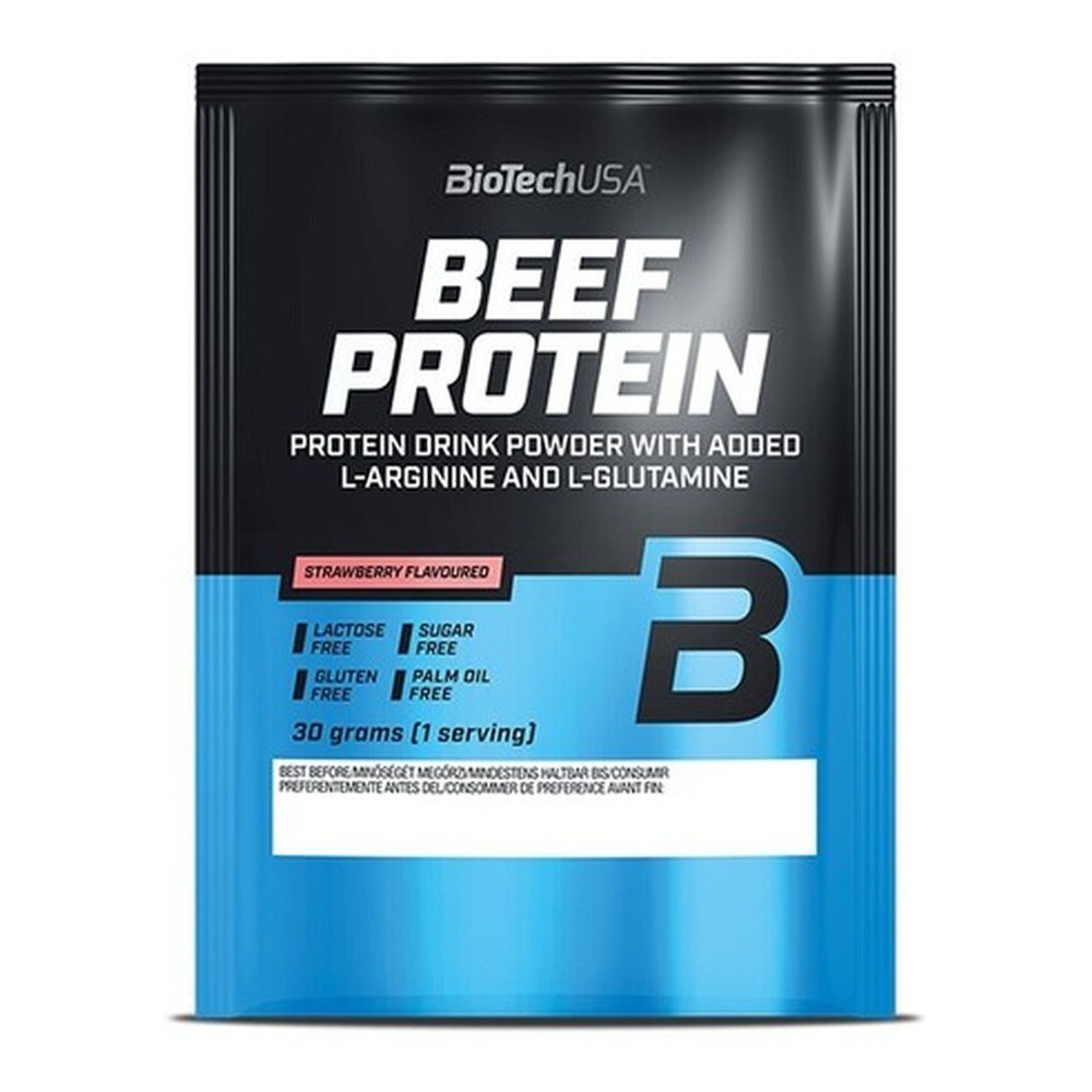 BioTechUSA Beef Protein, Strawberry - 30g (1 serving)