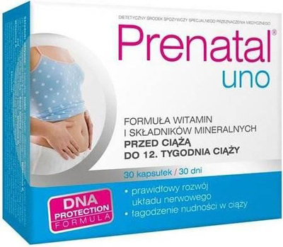 Prenatal Uno Vitamins and Minerals for Pregnant Woman 30 Capsules