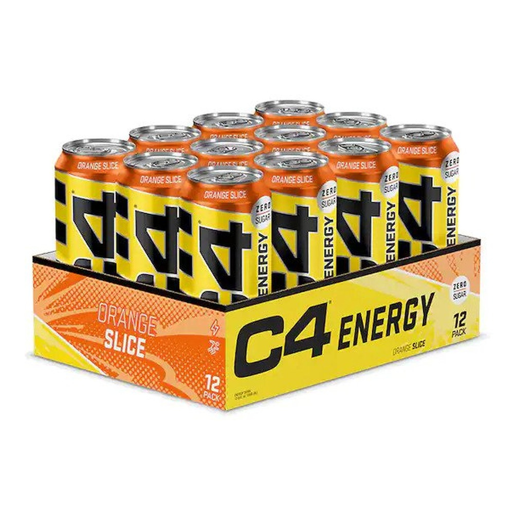 C4 Explosive Energy Drink, Orange Slice - 12 x 500 ml.