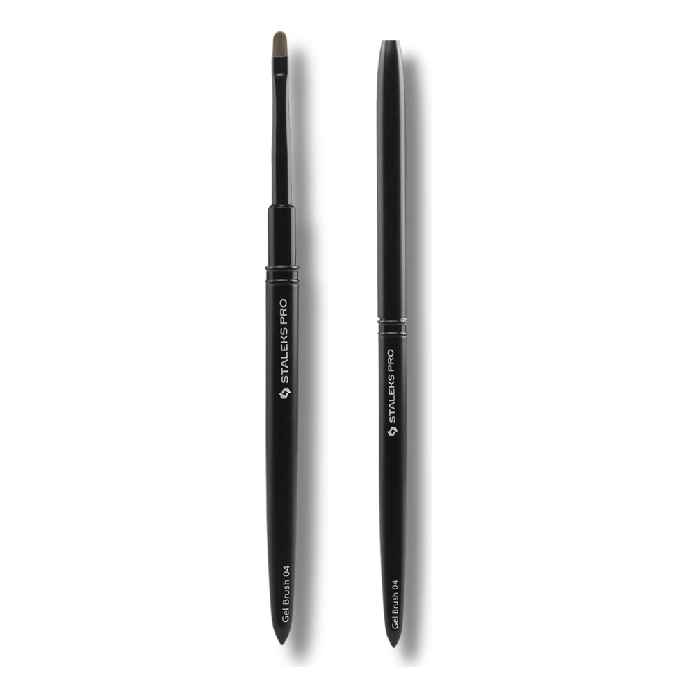 Staleks Pro Expert Oval Gel Brush Synthetic Bristles Aluminium Handle 4 mm x 7 mm 18 cm