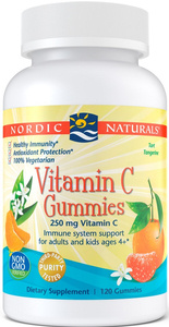 Nordic Naturals Vitamin C Gummies 250mg for Children over 4 Years Old Tangerine 120 Gummies