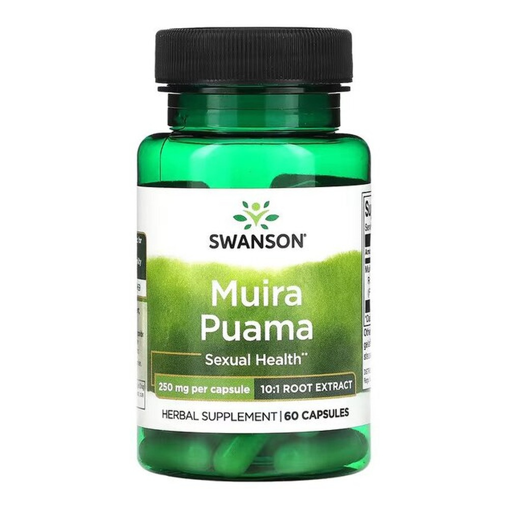 Swanson Muira Puama 250mg for Libido and Sexual Health Support 60 Capsules