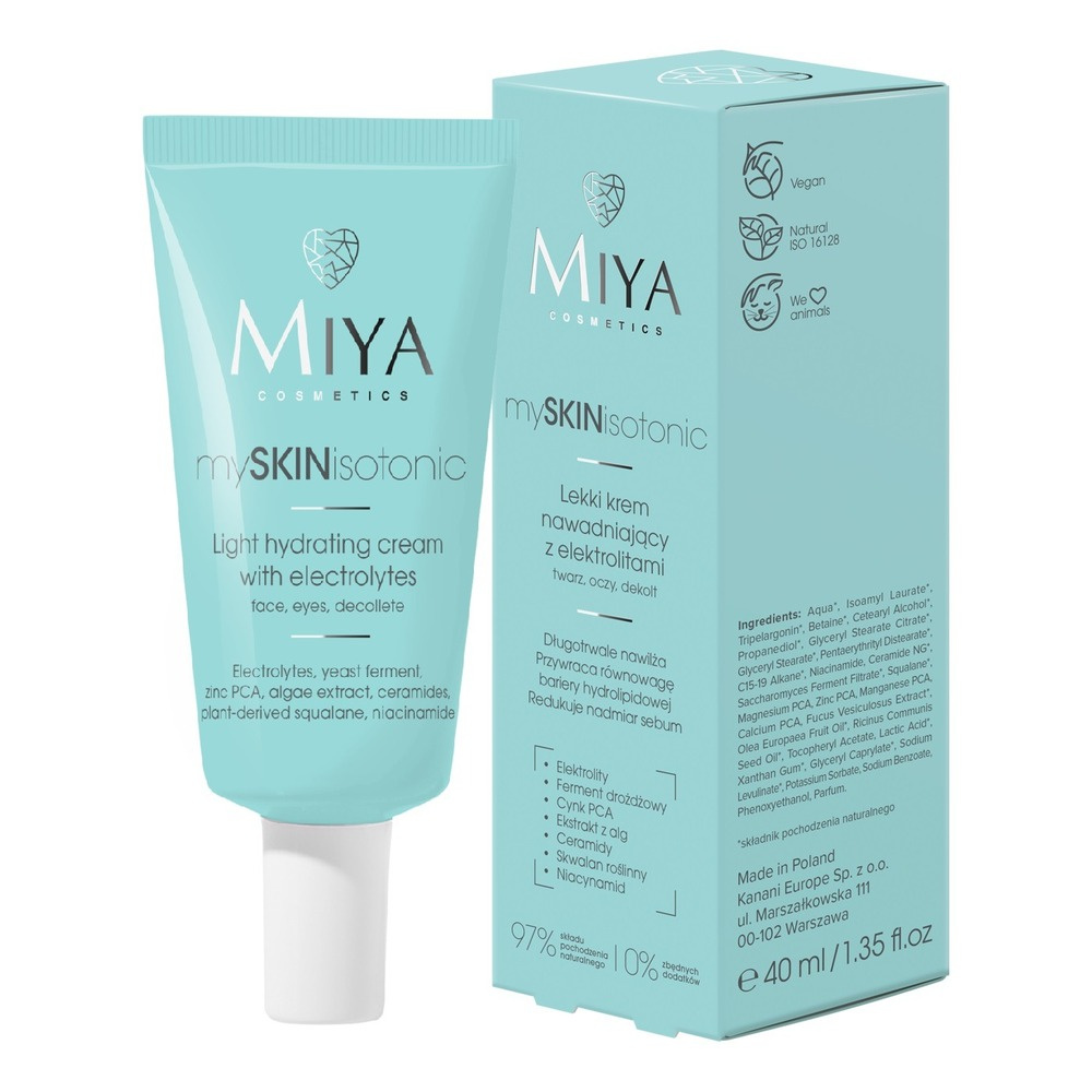 Miya mySKINisotonic Light Hydration Cream with Electrolytes for Oily and Combination Skin 40ml