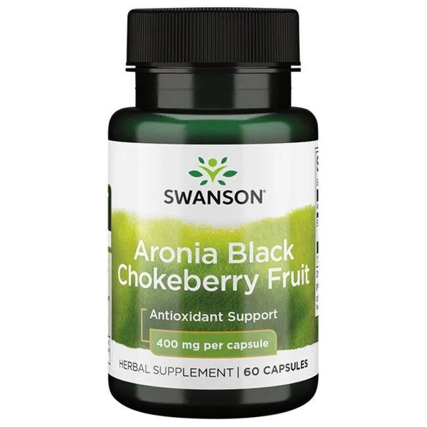 Swanson Aronia Black Chokeberry 400mg Antioxidant Support 60 Capsules