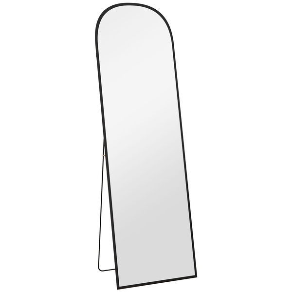 HOMCOM 162cm Aluminium Frame Standing Mirror - Black