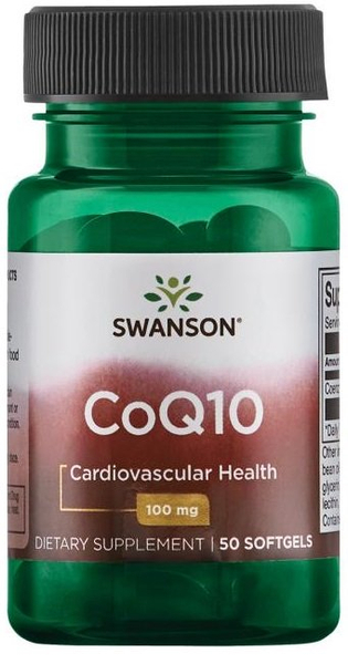 Swanson CoQ10 100mg for Energy and Heart Health 50 Softgels