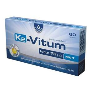 Oleofarm K2-Vitum Forte Vitamin K2 75mcg MK-7 for Healthy Bones 30 Capsules