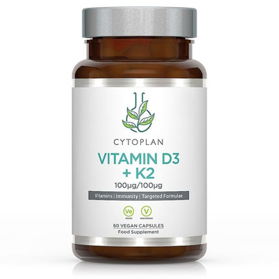 Cytoplan Vitamin D3 K2 for Bone and Immune Support 60 Capsules
