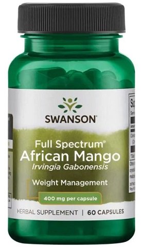 Swanson African Mango 400mg for Healthy Weight Support 60 Capsules