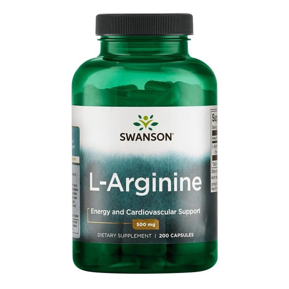 Swanson L-Arginine 500mg for Performance Support 200 Capsules