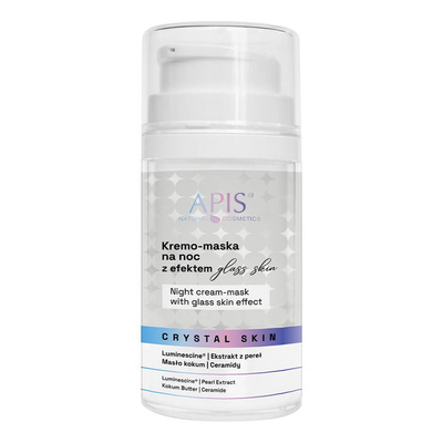 Apis Crystal Skin Night Cream-Mask with Glass Skin Effect for Dry Matte Skin 50ml