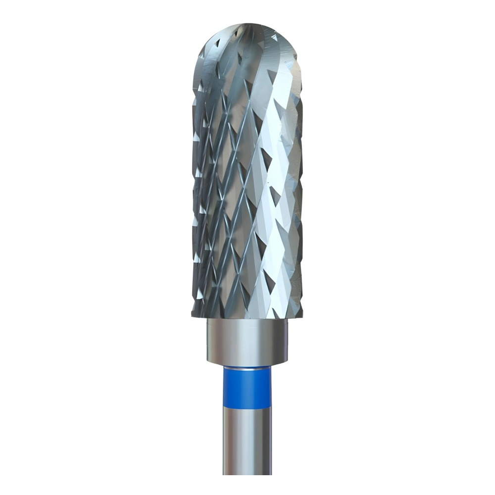 IQ Nails Tungsten Carbide Nail Drill Bit Rounded Cylinder Standard Crosscut 5mm Blue Stripe 143.190.050 1 Piece