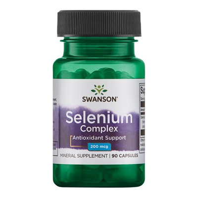 Swanson Selenium Complex 200mcg for Normal Thyroid and Immune Function 90 Capsules