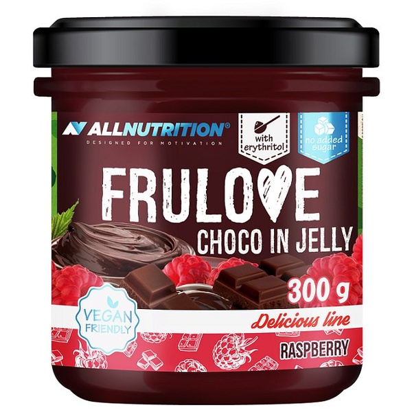Allnutrition Frulove Choco In Jelly Raspberry Fruit in Chocolate Gel 300g